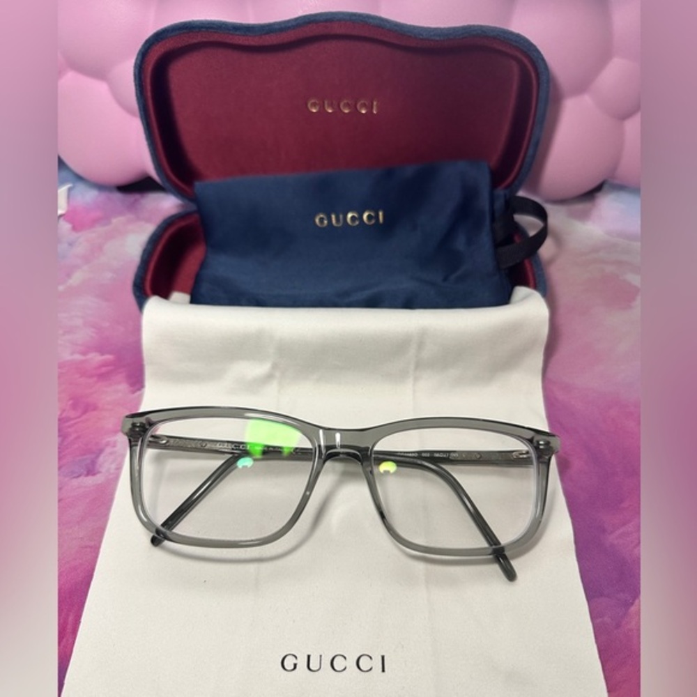 Gucci Eyeglasses (EUC; Gray/Silver)
